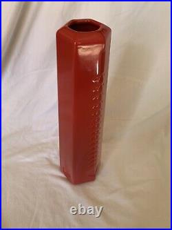 Haeger Potteries Frank Lloyd Wright Cayenne Red Glaze Vase