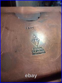 Heintz Art Metal Sterling Silver on Bronze 1909 Frame/Holder Frank Lloyd Wright