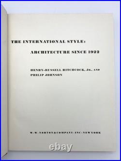 Henry-Russell HITCHCOCK / The International Style Architecture Since 1922 1st ed Henry-Russell HITCHCOCK / The International Style Architecture Since 1922 1st ed