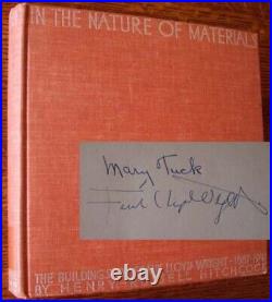 Henry-Russell Hitchcock / In the Nature of Materials The Buildings Signed 1942