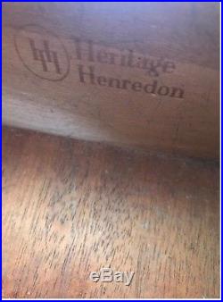 Heritage Henredon Frank Lloyd Wright Style Mid Century Pair End Side Tables