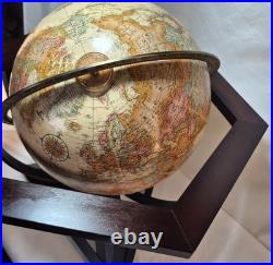 Hexagon Antique Raised Relief Desk Frank Lloyd Wright 20 Tall Replogle Globe