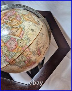 Hexagon Antique Raised Relief Desk Frank Lloyd Wright 20 Tall Replogle Globe
