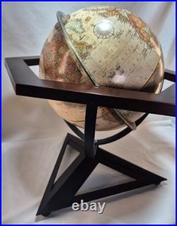Hexagon Antique Raised Relief Desk Frank Lloyd Wright 20 Tall Replogle Globe