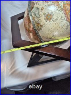 Hexagon Antique Raised Relief Desk Frank Lloyd Wright 20 Tall Replogle Globe