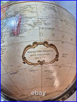 Hexagon Antique Raised Relief Desk Frank Lloyd Wright 20 Tall Replogle Globe