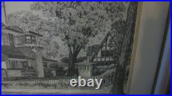 Hills-decaro Frank Lloyd Wright House, Original 1 Of 1 Pencil Drawing, Framed