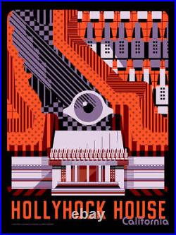 Hollyhock House Frank Lloyd Wright by WBYK Ltd Edition x/150 Screen Print MINT