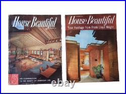 House Beautiful Magazine Frank Lloyd Wright double issue Nov 1955/Oct 1959