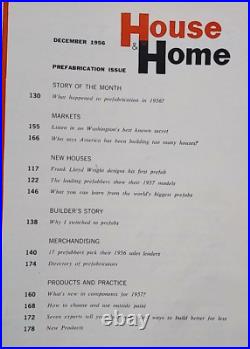 House & Home 1956 Frank Lloyd Wright Mid Century Modern MCM Prefabricated