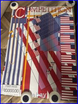 Hugh Newell Jacobsen Signed Frank Lloyd Wright Drawn Poster. 1989 National High