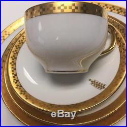 IMPERIAL Frank Lloyd Wright Design for Tiffany Co MCM 5 Pc Place Setting in EUC
