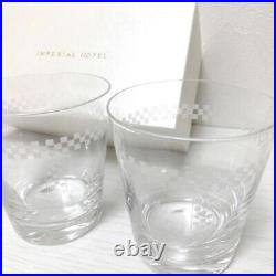Imperial Hotel Original Old Fashioned Rock Glass Frank Lloyd Wright Pair Set