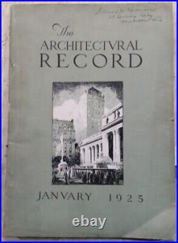 Jan 1925 Architectural Record Owner Allan D Conover UW Prof Frank Lloyd Wright