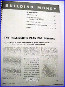Jan. 1938 Magazine The Architectural Forum Designs by Frank Lloyd Wright