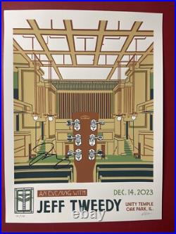 Jeff Tweedy Signed Unity Temple Poster Ryan Duggan Print Frank Lloyd Wright