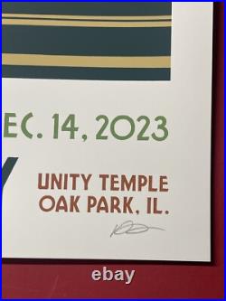 Jeff Tweedy Signed Unity Temple Poster Ryan Duggan Print Frank Lloyd Wright