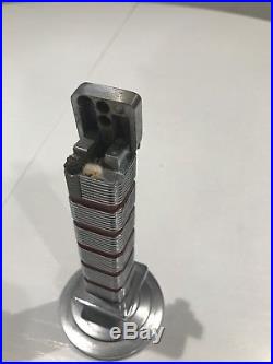 Johnson's Wax Research Tower Chrome Table Lighter By Frank Lloyd Wright