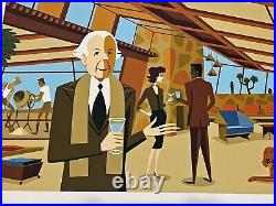 Josh Agle SHAG Serigraph Harmonic Perspective Art Print S/# Frank Lloyd Wright