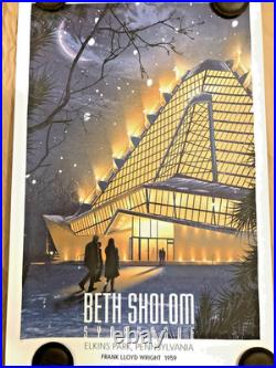 Juan Ramos Beth Sholom Synagogue Frank Lloyd Wright x/75 Print GLOW in the DARK