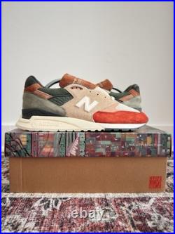 KITH New Balance 998 Frank Lloyd Wright Men's Suede Mesh Beige Red Green Lo KITH New Balance 998 Frank Lloyd Wright Men's Suede Mesh Beige Red Green Lo