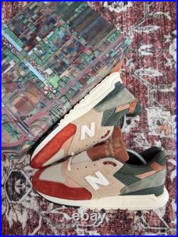 KITH New Balance 998 Frank Lloyd Wright Men's Suede Mesh Beige Red Green Lo