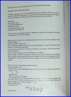 Kentuck Knob Frank Lloyd Wright's House for I. N and Bernardine Hagan / 2005 HC