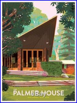 Kim Smith THE PALMER HOUSE Frank Lloyd Wright Timeless Print #/150 Spoke