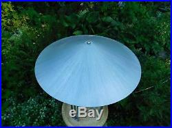 LARGE Mission/Frank Lloyd Wright Style Metal Shade Architectural Table Art Lamp