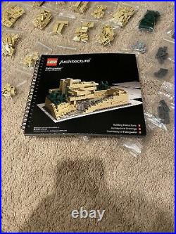 LEGO Architecture Fallingwater 21005 100% Complete n Box Mill Run PA Retired Set