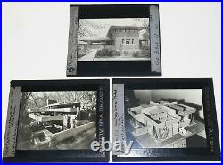 LOT OF 7 FRANK LLOYD WRIGHT architecture GLASS SLIDES