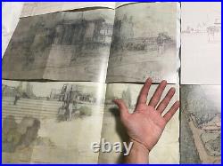 LOT of 16 Frank Lloyd Wright Architectural drawings Posters Prints Fallingwater