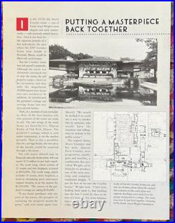 LOT of 31 FRANK LLOYD WRIGHT QUARTERLY MAGAZINE 1997 to 2013 Free Shipping