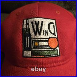LOT x2 Vintage Frank Lloyd Wright'WING' Embroidered Hat Glencoe IL Baseball Cap