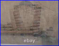 Large Frank Lloyd Wright Ziggurt Art Framed