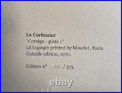 Le Corbusier Lithography 1970 (Walter Gropius Alvar Aalto Frank Lloyd Wright)