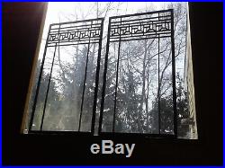 Leaded Stained Glass Window FLW Prarie Frank Lloyd Wright Stickley Roycroft Era