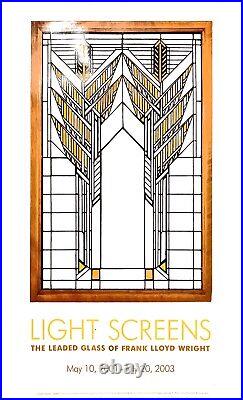 Light Screens- The Leaded Glass Of Frank Lloyd Wright exhibition poster 2001/03