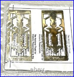 Lot 5 Vintage Unused Frank Lloyd Wright Design NTHP Gold Silver Tone Bookmarks