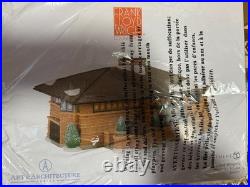 Lot Dept 56 Frank Lloyd Wright's Heurtley House 4054987 & Rare 4054988 Accessory