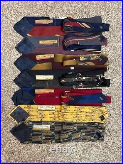 Lot of 7 Boxelder Frank Lloyd Wright Men's Ties 100% Silk Made in Italy