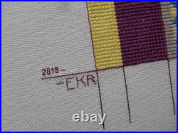 MAY BASKET Completed Finished Counted Cross Stitch Frank Lloyd Wright Art Deco