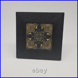 MOTAWI TILE 6x6 Oak Theme Frank Lloyd Wright Mission RARE Solid Oak Frame