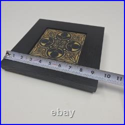 MOTAWI TILE 6x6 Oak Theme Frank Lloyd Wright Mission RARE Solid Oak Frame