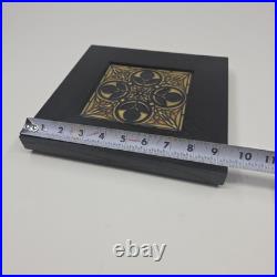 MOTAWI TILE 6x6 Oak Theme Frank Lloyd Wright Mission RARE Solid Oak Frame