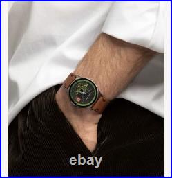 Men's Frank Lloyd Wright Automatic Watch with Leather Strap & Exhibition Case