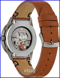 Men's Frank Lloyd Wright Automatic Watch with Leather Strap & Exhibition Case