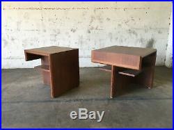 Mid Century Modern End/Side Tables Attributed To Frank Lloyd Wright FLW
