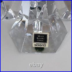 Miller Rogaska Frank Lloyd Wright Collection Crystal Pillar Candle Holders