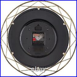 Modern 14-Inch Analog Wall Clock Featuring Frank Lloyd Wright Luxfer Prism Style